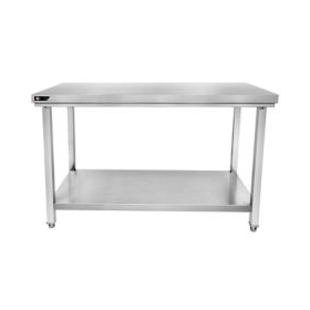 Table inox centrale 1500x600x850 mm avec étagère