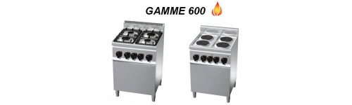 Plaque de cuisson pro top 6 feux vifs gaz gamme 600